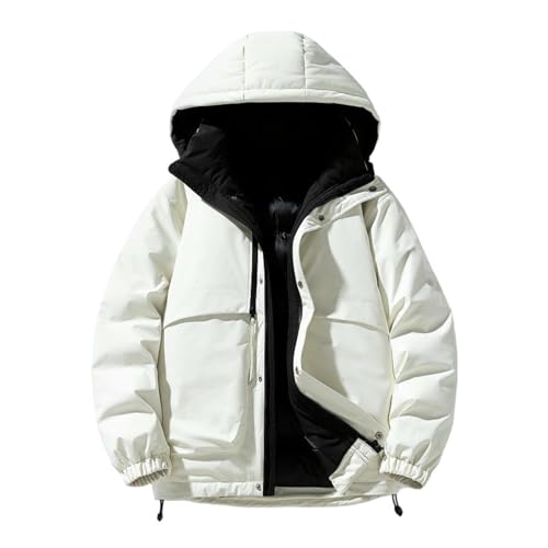 Veste d'hiver à capuche homme chaude coupe-vent manteau blouson