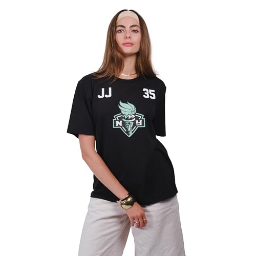 Ultra Game WNBA Official Unisex Super Soft Player T-Shirt, New York Liberty, Jonquel Jones, Team Color, Medium