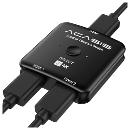ACASIS Switch HDMI Splitter 4K@60hz, Sdoppiatore Hdmi 1 ingresso 2 uscite, Splitter HDMI Supporto 4K 3D HDR for Xbox PS5/4/3 Blu-Ray Player Fire Stick Roku HDTV