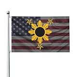3 Estrellas Y Sol Filipino Filipinas Banderas Decorativas 90X150Cm Lavable Duradera Bandera Del Patio Pancarta Para Celebre Exteriores Callejeras