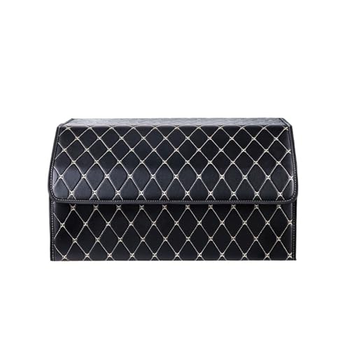 Sac de coffre de voiture de luxe en cuir noir et blanc taille L haut de gamme