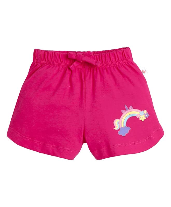Image of BUMZEE Navy & Pink Girls Half Sleeves T-Shirt & Short Set
