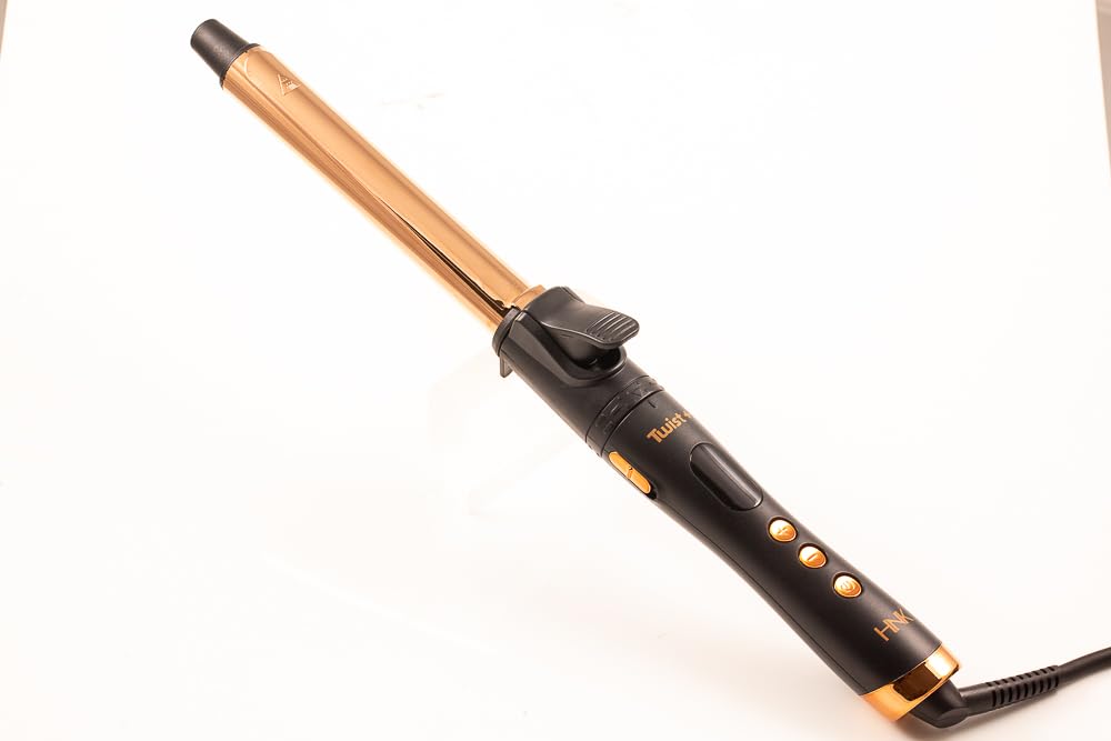 HNK Hair Curler Tong Twist 13mm with Rose Gold Titanium Barrel | 12 Heat Settings (120°C–230°C) | Advanced Heat Technology | 360° Rotating Clamp | Fast 60-Second Heat-Up | Digital Temperature Display (13mm) - Image 7 thumbnail