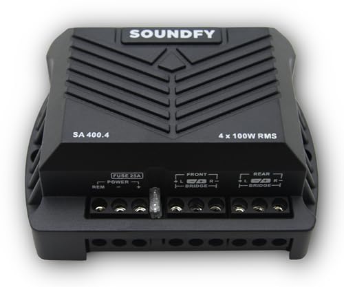 Soundfy Sa 400.4 2 Ohms Compact Digital 4 Channels Amplifier, 400 Watts Rms 400X4, 2Ω Stable, Multichannel Digital Car Audio Amp Ts thumb #3