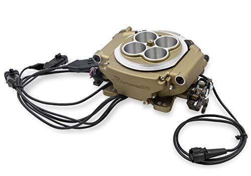New Holley Super Sniper Efi Kit 650 Hp Forced Induction 4 Bbl Fuel Injection Conversion,Classic Gold,800 Cfm,700 Hp,Compatible With 4150 Flange & Spread Bore Manifolds #TOP4
