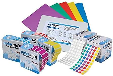 Argos L1281 White Micryo Laser Printer Strip Cryogenic Labels for 0.5mL Microcentrifuge Tubes, 24mm Length x 13mm Width(Pack of 2380)