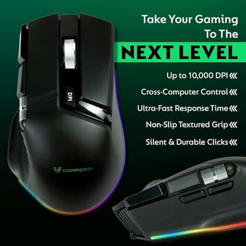 Image of Corporal Ultimate Pack | StrikeX 10,000 DPI Gaming Mouse with RGB, Dual Mode | Havoc Pro Wired Mechanical Keyboard with Backlit RGB & Anti-Ghosting | Complete Gaming Setup