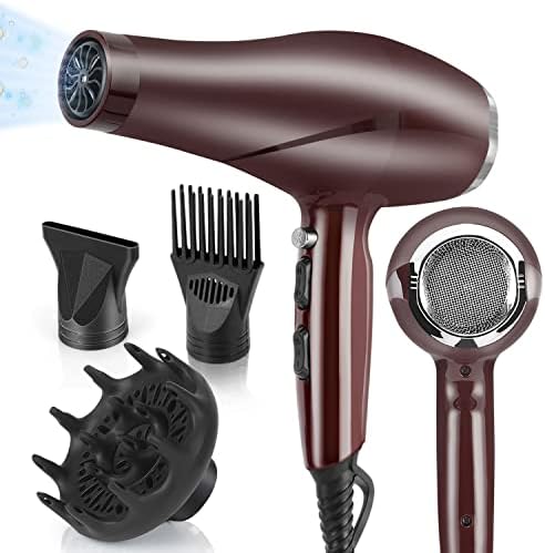 2000 Watt Hair Blow Dryer, ARDIRO Professional Salon Negative Ionic Hair Dryer with Powerful AC Motor Low Noise, Diffuser Concentrator Comb, for Women & Men