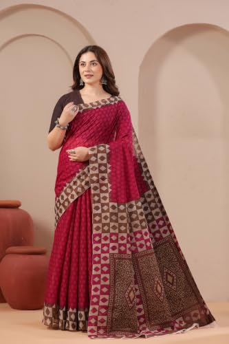 Image of TAMAIRA FASHION Mulmul Pure Cotton Saree For Woman |Office Wear Daily Wear Sarees For Women Without Blouse Piece(Available in 15 Colours)