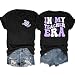 VVNTY Teacher Shirts Women: in My Teacher Era Shirt Preschool Teacher Life T Shirt Teachers Gift Tops Black