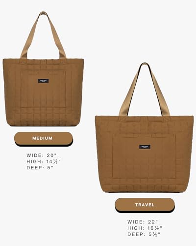Image of SATINSAINT Large Tote Travel Bag for Women, Lightweight Quilted Carry-All Shoppers Tote for Travel, Work, Gym and Casual Use