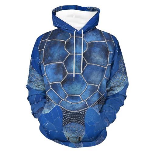 Hoodie tortue de mer bleue en taille S idéal pour vos sorties de loisirs
