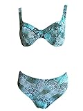 solar tan bikini eingearbeitete Formbügel Solar Tan Thru Bügel-Bikini grün/türkis, Gr. 38 B-Cup