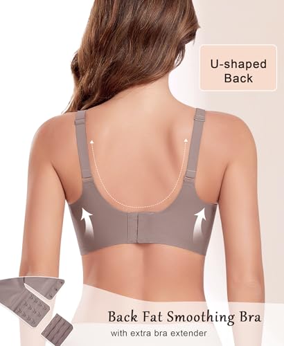 Ganado Bras for Women No Underwire Seamless Jelly Bra #1 Cafe L — view 2