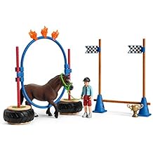 Schleich Farm World, Horse Toys for Kids, Pony Agility Race Playset with Horse Figurines and Accessories 22-Piece Set, Ages 3+