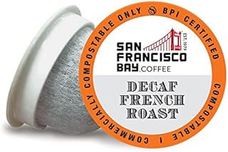 San Francisco Bay Coffee OneCUP DECAF French Roast 36 Ct Swiss Water Processed Dark Roast Compostable Coffee Pods, K Cup Compatible including Keurig 2.0