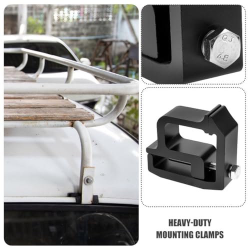 Abrazaderas de montaje para camión SHINEOFI de aluminio negro 5