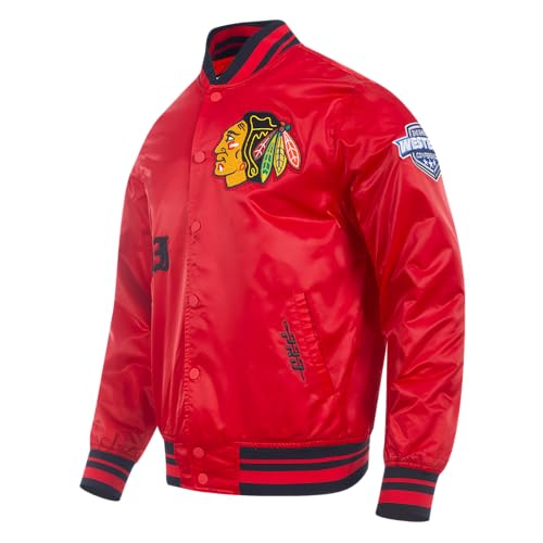 Image of Pro Standard Mens NHL Old English Satin Jacket