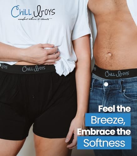 Chill Boys Viscose from Bamboo Boxers for Men - Cool Comfortable, Soft Breathable Men's Underwear - Boxer Shorts