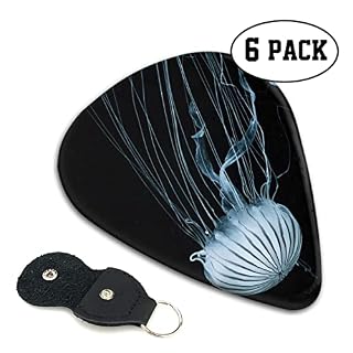 Jellyfish Lot de 6 médiators pour guitare acoustique, guitare électrique, basse, ukulélé – fins, moyens et épais. - Les Beatles, Paul McCartney, John Lennon, RIngo Starr, George Harrison Jellyfish Lot de 6 médiators pour guitare acoustique, guitare électrique, basse, ukulélé – fins, moyens et épais. – Image 2