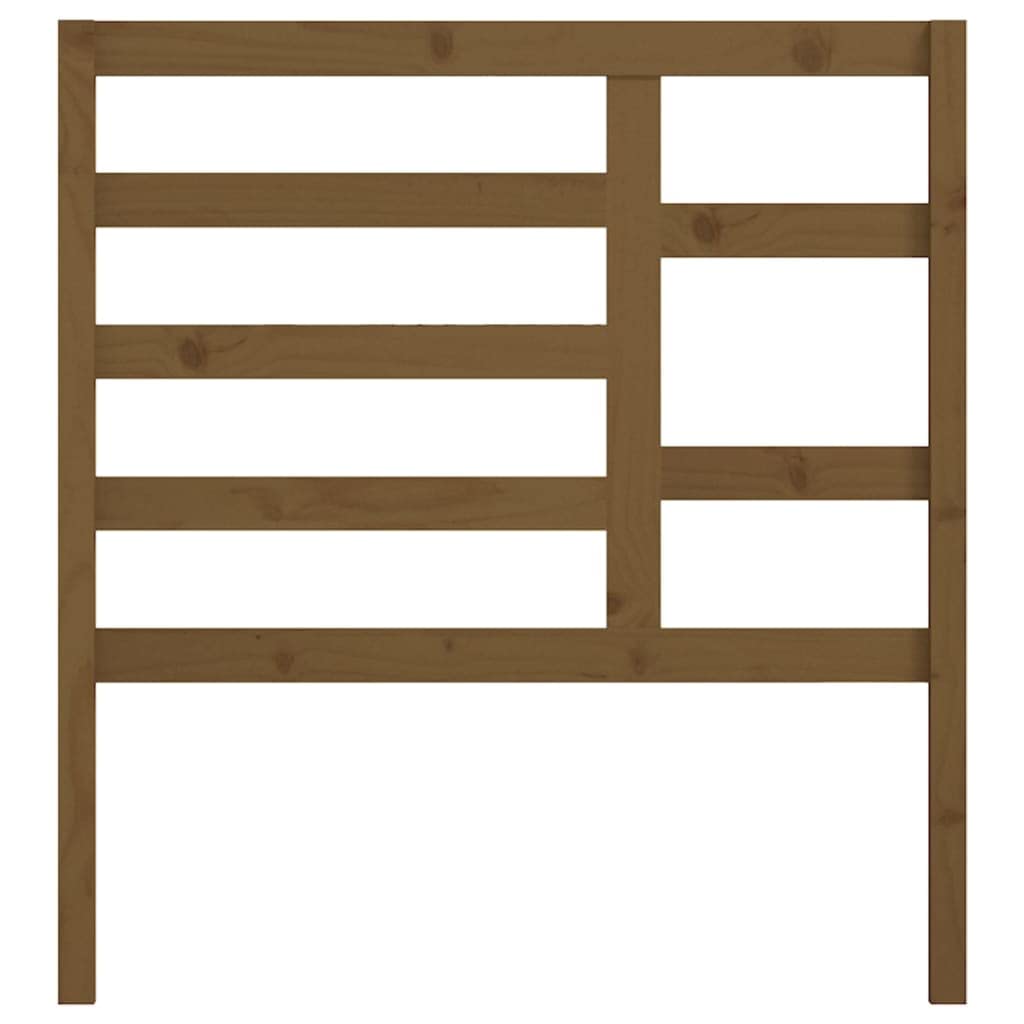 Testiera per letto matrimoniale, in legno di pino massiccio, 106 x 4 x 104 cm, effetto rustico, per camera da letto, schienale e telaio del letto, colore: marrone miele