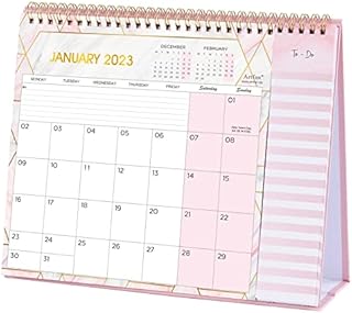 Desk Calendar 2023 - Desk Calendar Runs from January 2023 to December 2023 with To-Do Lists, 2023 Desk Calendar, Memo Pages, 26.7 x 21.8 x 7.8 cm