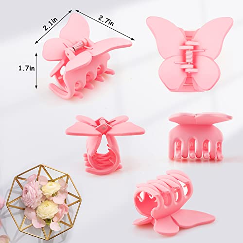 8Pcs Butterfly Hair Clips For Women And Girls Small 90S Colourful Hair Claw Clips For Thick Hair Medium 90'S Strong Hold Jaw Clip For Thin Hair 8 Color Available #TOP6