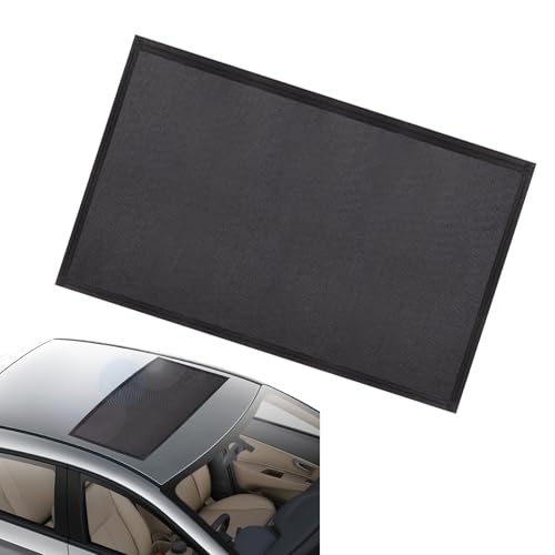 Zigeiya Car Sunroof Sunshade Net, Sun Protection Breathable Sunroof Sun Shade, Quick Install Moonroof Sunshade Mesh, Universal for Most Cars, SUVs, Trucks (Black)