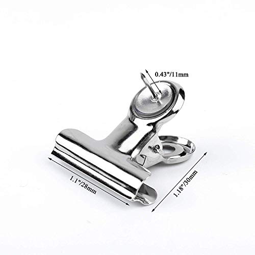 Tugaizi 50 Pack Push Pins Clips Heavy Duty Clips With Pins For Cork Boards, Bulletin Boards And Cubicle Walls For Office School Home And No Holes For The Paper (Silver) #TOP1