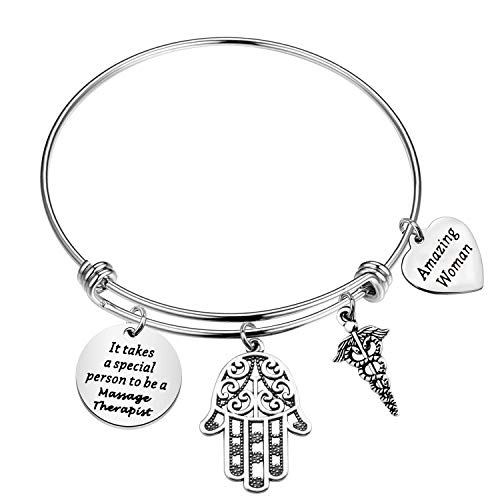 TIIMG Massage Therapist Gift Massage Therapist Jewelry for Women Healing Hand Charm Bracelet It Takes a Special Person To Be a Massage Therapist Appreciation Gift
