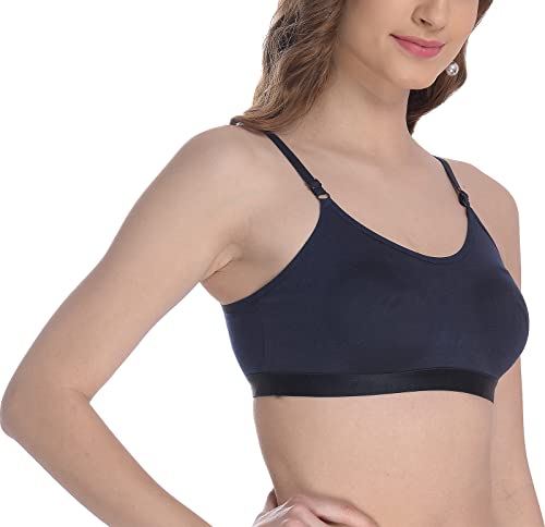 Image of FIMS - Fashion is my style Women Cotton Sports Bra for Gym, Yoga, Running Bra for Girls, Racer Back, Full Coverage, Multicolor, Cup B, See Main Image to Check How Many Bra You Will Get