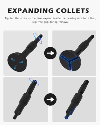 DAYUAN 16 TLG. Innenlager Abzieher Grundloch Lagerabzieher Werkzeug mit Gleithammer Satz