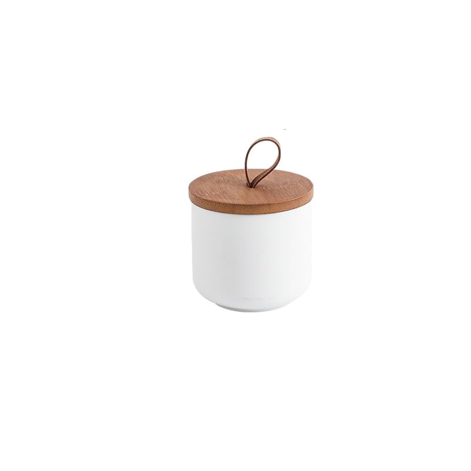outer treasure Modern Ceramic Jar with Lid Sugar Bowl Coffee Canister Food Storage Jar for Coffee Beans,Sugar,Tea,Spices,ect. (White 9.15oz/260ml)