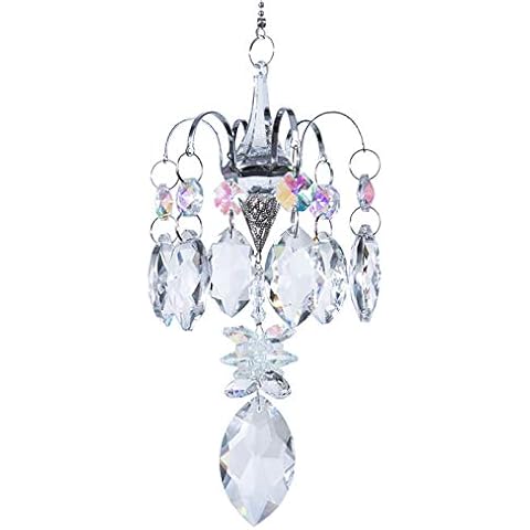 H&D Glaswindspiel mit Pferd Auge prismen Kristall Regenbogen Sonnenfänger Hängend Fensterverzierung Cover