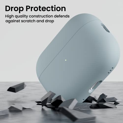 Ornarto Compatible With Airpods Pro 2 Case (2022), Protective Liquid Silicone Case Cover For Airpods Pro 2Nd Generation With Lanyard Soft Skin Front Led Visible Silicone Case-Mint Green #TOP5