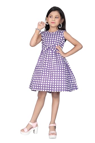 Image of Girls Pure Cotton Soft Frock with Astar, Printed Multicolor for Girl Child