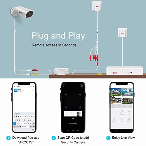 【5MP Lite DVR】8CH Wired outdoor Security Camera System with 8pcs 1080P HD Waterproof Surveillance Home Cameras, Easy Setup, Clear Night Vision, Motion Detection, Remote Access,1TB Hard Drive Included by ANRAN - Used condition - Image 2