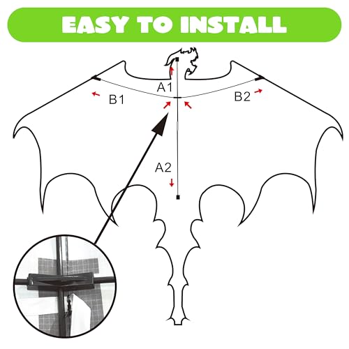 JOYIN Dragon Kites for Kids and Adults, Easy to Fly Large Single Line Kite for Kids - 55" x 46" Red Kites with 328ft String for Beginners,Dragon Red Beach Kite for Outdoor Games and Activities