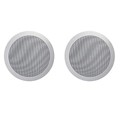 TIC Audio C8O8-8″ Lot de 2 enceintes de plafond/mural à 2 voies 8 ohms étanches pour intérieur Blanc - Les Beatles, Paul McCartney, John Lennon, RIngo Starr, George Harrison