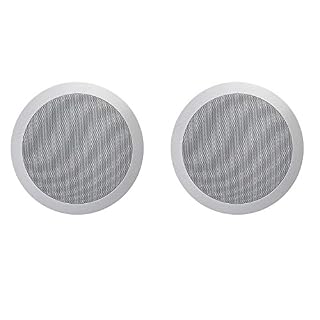 TIC Audio C8O8-8″ Lot de 2 enceintes de plafond/mural à 2 voies 8 ohms étanches pour intérieur Blanc - Les Beatles, Paul McCartney, John Lennon, RIngo Starr, George Harrison