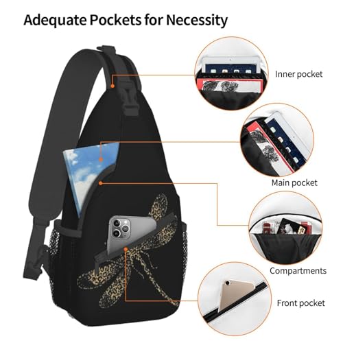 Dragonfly Shoulder Bag Cute Sling Backpack Daypack Casual Backpack Hiking Bag Womens Backpack Bag4