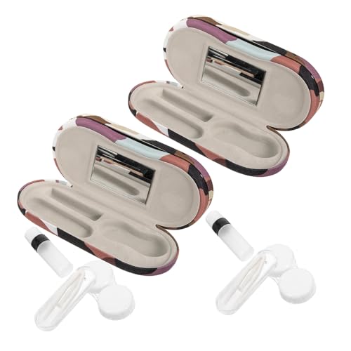 Étuis à lunettes double compartiment pour rangement de montures et outils optiques