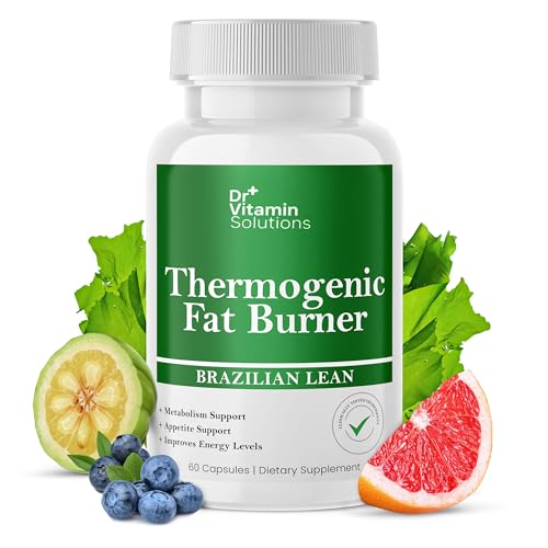 Thermogenic Fat Burner Brazilian Lean, Weight Loss Pills for Women, Waist Trimmer & Supplements for Bloating for Women & Men, 60 Capsules