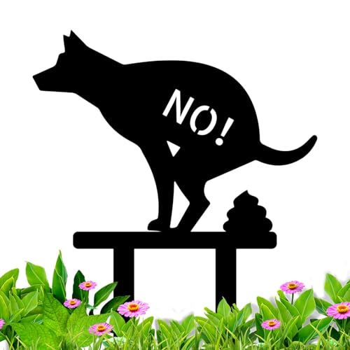 Carteles de excrementos de perro para el jardín de casa que evitan molestias de los vecinos