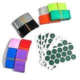 300pcs 21700 Battery PVC Heat Shrink Wrap Tube (35X78mm 10 Colors) and 300pcs 21700 Li Battery Insulation Gasket Adhesive Ring Paper for 21700 Batteriy Insulation Protection
