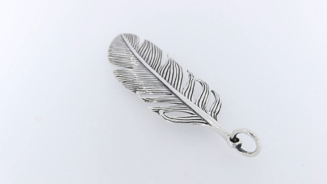 Argollas De Plata De Pluma 25mm