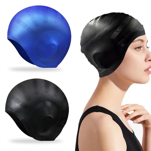 Cuffia da Nuoto per la Protezione delle Orecchie 3D,2 Pezzi