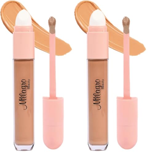 Image of Milagro Beauty Premium Wizard Concealer (6 ml) | Full Coverage, Matte & Poreless, Easily Blendable | Longlasting Creaseless Formula Covers Dark Spots | Highlighting & Contouring | All Skin Type (Latte)