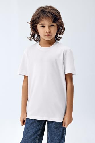 Brix Boys 5 Pack T-Shirts - Crewneck 100% Cotton Tagless Multipack Kids Short Sleeve Basic Comfort Tees.2