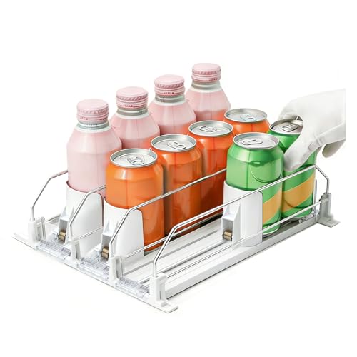 HAOSJINY KüHlschrank Organizer Für Aluminiumdose Dosen Organizer Automatisches KüHlschrank Organizer Dosen EIN Fach Bietet Platz Für 4 Getränkedosen (3 Stück)